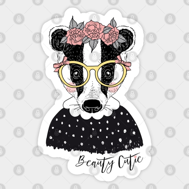 Beauty Cutie Sticker by Mako Design 